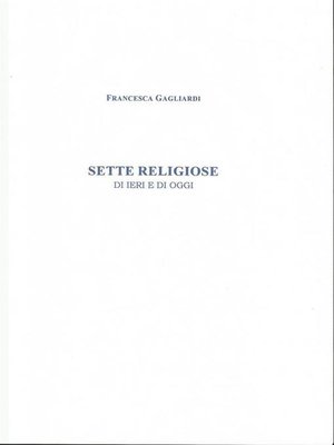 cover image of Sette religiose di ieri e di oggi
